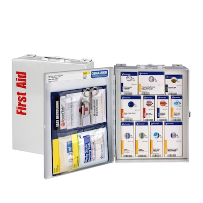 SmartCompliance Metal First Aid Cabinet without Medication, 25 People, 112 Pieces (1050-FAE-0103)