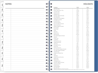 2025 Blue Sky Savoy Cool 5" x 8" Weekly & Monthly Planner, Plastic Cover, Blue (148763-25)