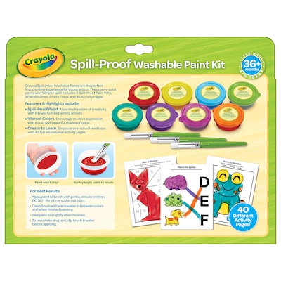 Crayola Spill Proof Washable Paint Kit, Assorted Colors, 53/Set (BIN541076)