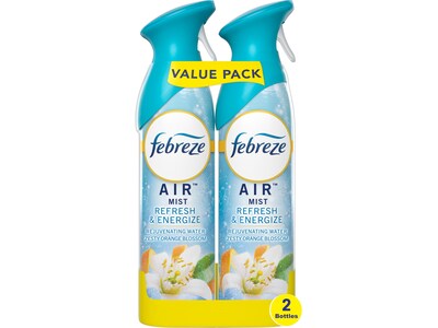 Febreze AIR Freshener Aerosol, Refresh & Energize Scent, 8.8 Fl. Oz., 2/Pack (10192)