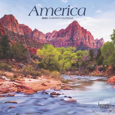 2025 BrownTrout America 7 x 7 Monthly Wall Calendar (9781975473297)