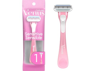 Gillette Venus Sensitive Disposable Razor, Pink, 36/Carton (64906)