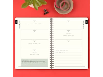 2025 Cambridge GreenPath 5.5" x 8.5" Weekly & Monthly Planner, Paper Cover, Multicolor (GP49-200-25)