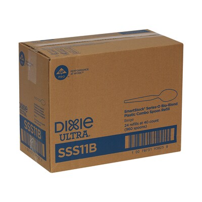Dixie Ultra SmartStock Series-O Bio-Blend Spoon Refills,Medium -Weight, Natural Beige, 960/Carton (S
