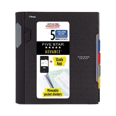 Five Star Flex® Refillable Notebooks Plus Study App, 80 Sheets, College  Ruled, Five Star Flex