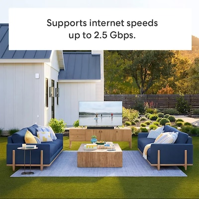 eero Outdoor 7 AX & AC Dual-Band Mesh Wi-Fi Router, White (EOSN10111)