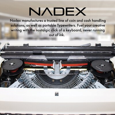 Nadex Coins Twin-Spool Typewriter Ribbon for Manual Typewriters, Red & Black (NXTE-1642)