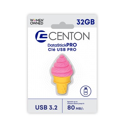 Centon 32GB USB 3.2 Type A USB Flash Drive, Pink (C1-U3CS06-32G)