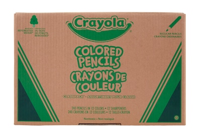 Crayola Classpack Kids Colored Pencils, Assorted Colors, 240/Carton (68-8024)