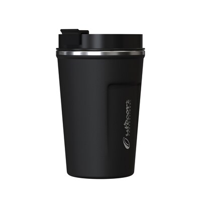 Outdoors Professional Stainless Steel Double-Walled Vacuum Insulated Coffee Cup, 12.8 oz., Black (OU