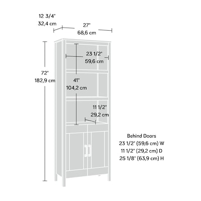 Sauder Select 72"H 5-Shelf Bookcase, Raven Oak (434880)