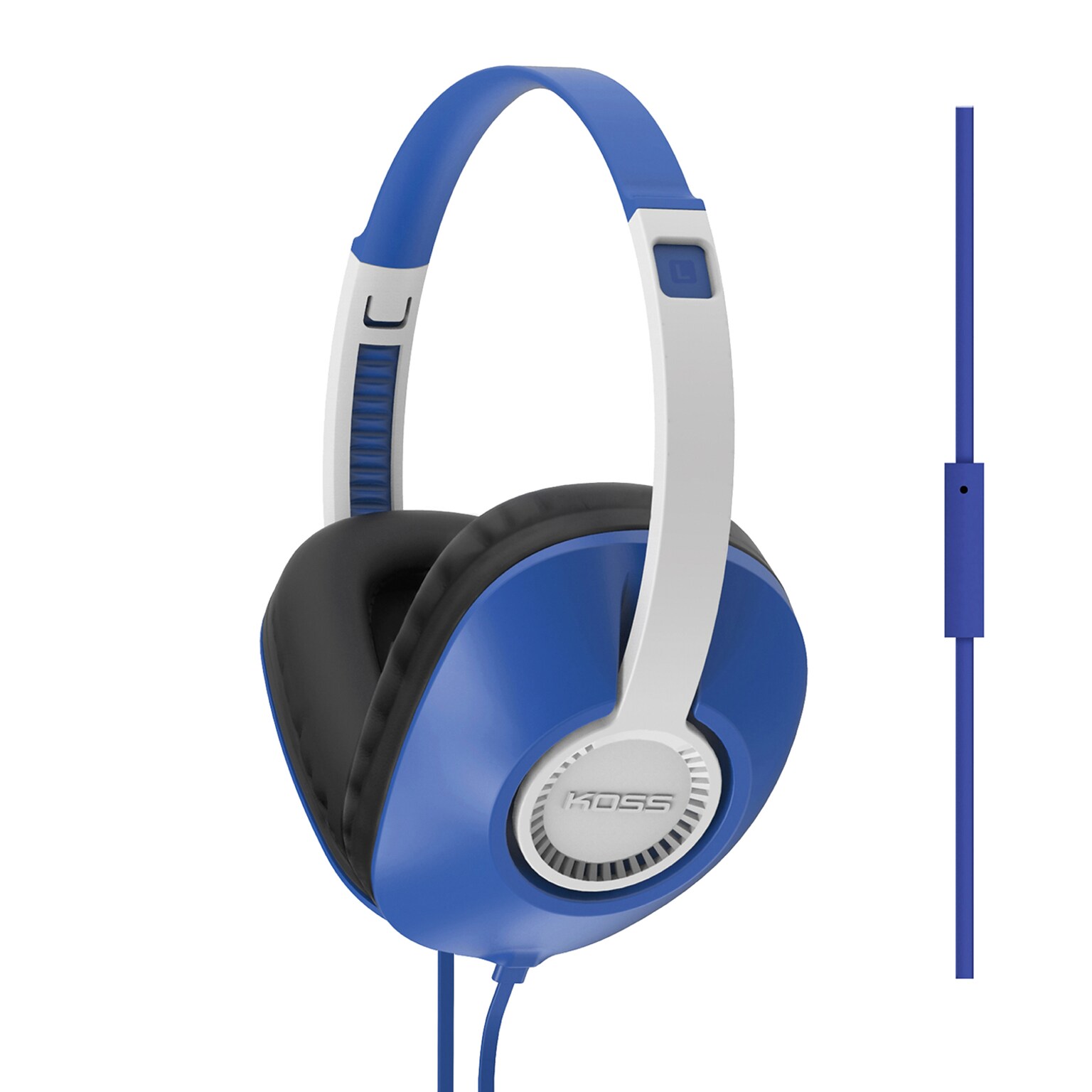 KOSS Over-Ear Headphones with Microphone and In-Line Remote, Blue (UR23i)