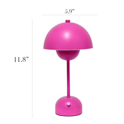 Simple Designs Mushroom Magic LED Table Lamp, Hot Pink (LD1069-HPK)