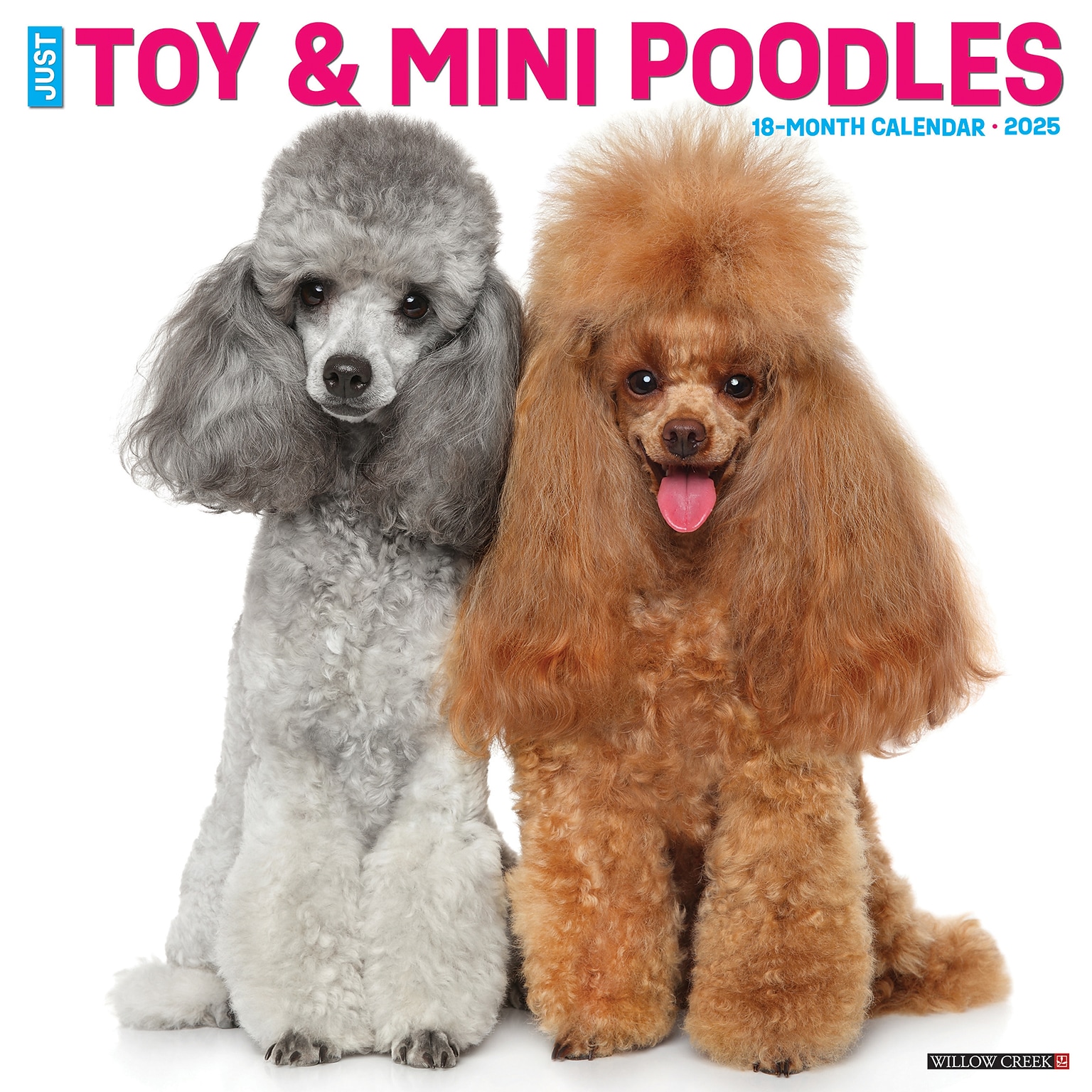 2025 Willow Creek Just Toy and Miniature Poodles 12 x 12 Monthly Wall Calendar (45145)