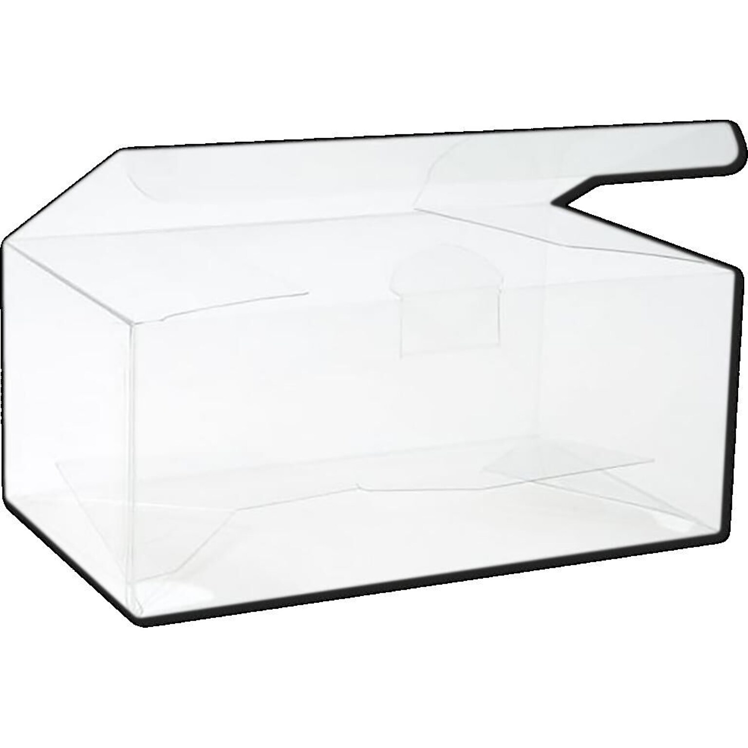 JAM Paper Pop & Lock Top Clear Gift Boxes, 6 1/8 x 6 1/8 x 3, 25/pack (CB-PLB204)