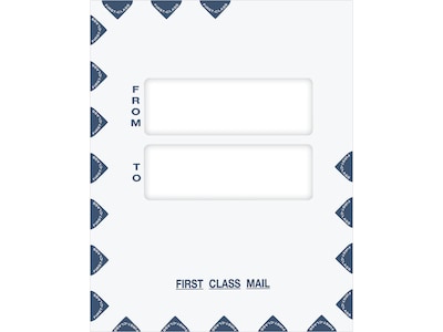 ComplyRight First Class Peel & Seal Tax Envelope, 9.5 x 12, White/Blue, 50/Pack (PEO41)