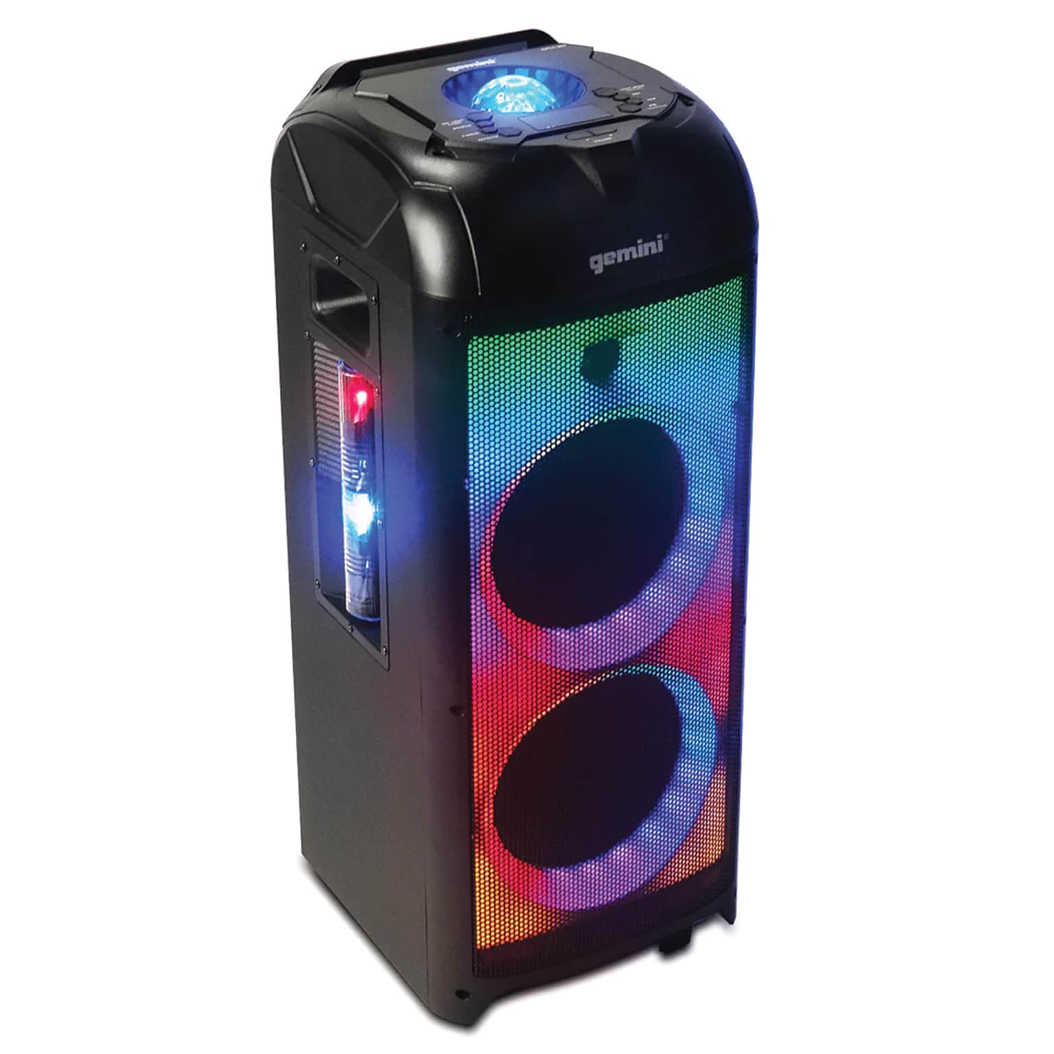 Gemni Sound 360° 1000W Portable Bluetooth Speaker w/ LED Party Lighting, Black (GPLT-360)