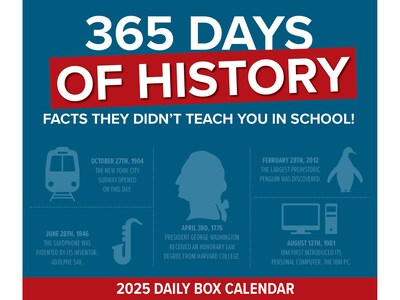 2025 Willow Creek 365 Days of History 5.86" x 4.72" Day-to-Day Calendar (46753)