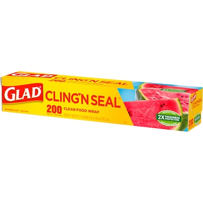 Glad ClingWrap Plastic Food Wrap, 200 Sq. Ft. Roll (00020)