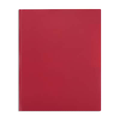 Staples® 2-Pocket Portfolio with Fastener, Red (55473)