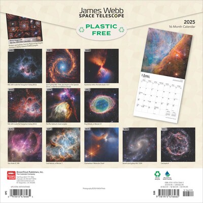 2025 BrownTrout James Webb Space Telescope 12" x 12" Monthly  Wall Calendar (9781975476465)