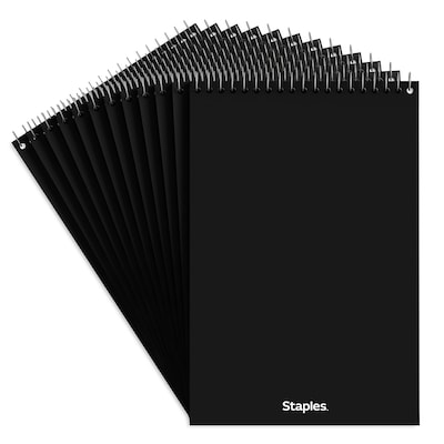 Staples Steno Pads, 6 x 9, Gregg Ruled, White, 80 Sheets/Pad, Dozen Pads/Pack (ST57354)
