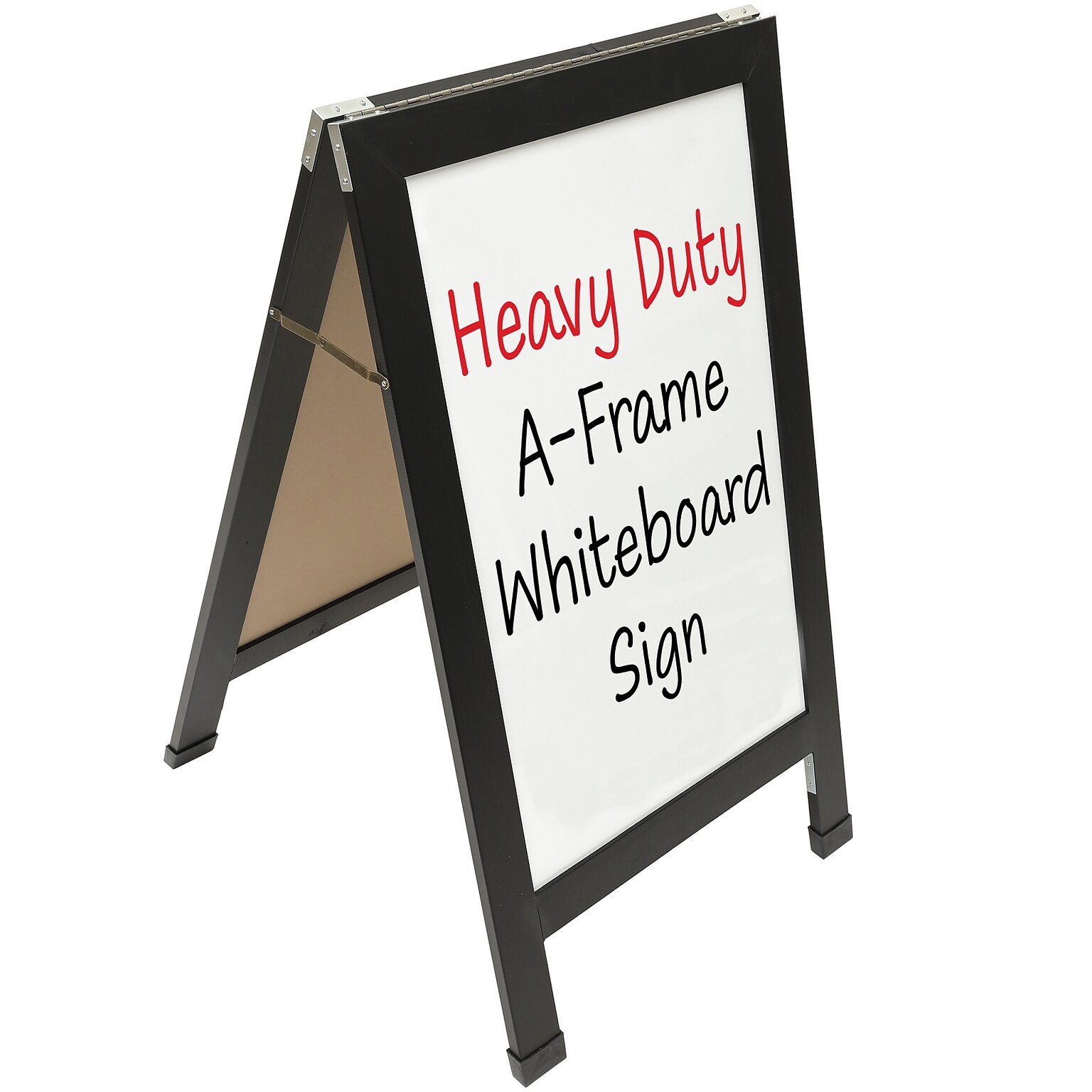 Excello Global Products Indestructible A-Frame Whiteboard, 40 x 22, Black (EGP-HD-0538-BK)