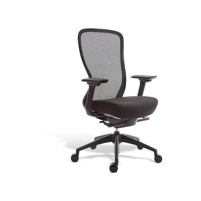 Union & Scale Essentials Ergonomic Fabric Swivel Task Chair, Black (UN56947) | Quill