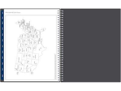2025 Blue Sky Passages 8.5" x 11" Weekly & Monthly Appointment Book, Plastic Cover, Charcoal Gray (100009-25)