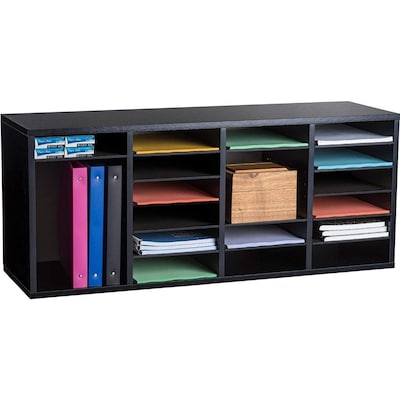 AdirOffice 500 Series 24 Compartment Literature Organizer with Mesh Desktop Organizer, 39.3 x 11.8