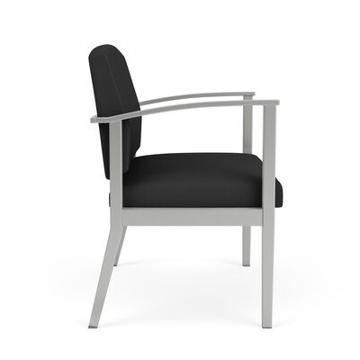 Lesro Amherst Steel Bariatric Guest Chair, Whisper Black (AS1401.SSV-01WHBK)