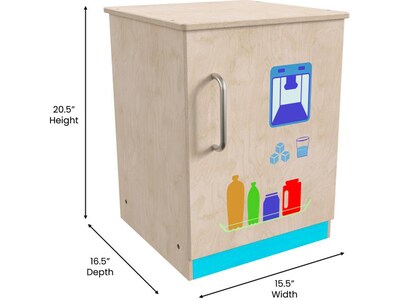 Flash Furniture Bright Beginnings Children's Kitchen Refrigerator with Integrated Storage (MK-ME03508-GG)