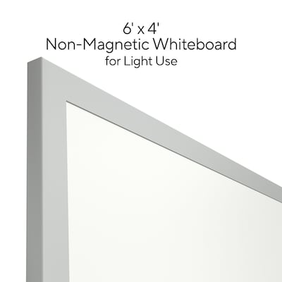 TRU RED™ Melamine Dry Erase Board, Gray Frame, 6' x 4' (TR59352)