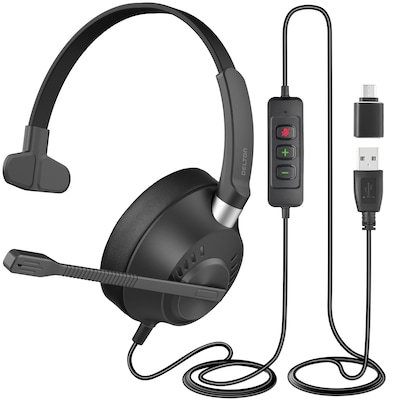 Delton 40Y Noise-Canceling Mono Over-the-Ear Headset, USB Type-A (DWH40YAC)