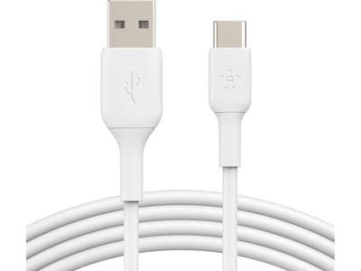 Belkin BoostCharge USB-C to USB-A Charging Cable, 3.3 ft., White, 2/Pack (CAB001bt1MWH2PK)