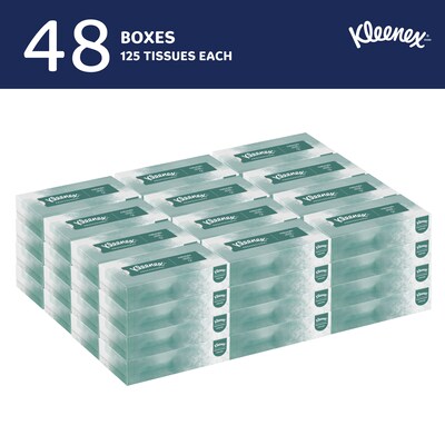 Kleenex Professional Naturals Standard Facial Tissue, 2-Ply, White, 125 Sheets/Box, 48 Boxes/Case (2