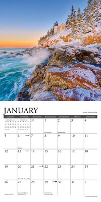 2025 Willow Creek National Parks 7" x 7" Monthly Wall Calendar  (45879)