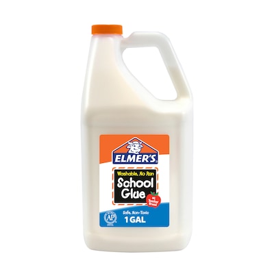 Elmers School WashableRemovable School Glue, 1 Gallon, White, 2/Carton (E340)