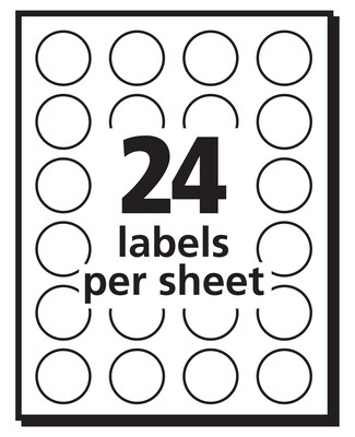 Avery Laser/Inkjet Color Coding Labels, 3/4 Dia., Red, 1008 Labels Per Pack (5466)