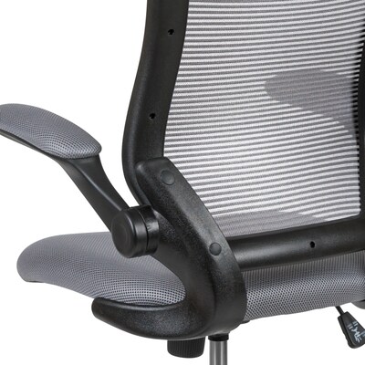 Flash Furniture Mesh Ergonomic Drafting Chair with Adjustable Foot Ring and Lumbar Support, Dark Gray (BLZP8805DDKGY)