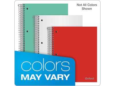 Oxford 3-Subject Notebooks, 8.5 x 11, College Ruled, 150 Sheets, Assorted Colors (10586)