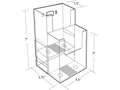 Azar Brochure Holder, Clear, Acrylic, 2/Pack (252809)