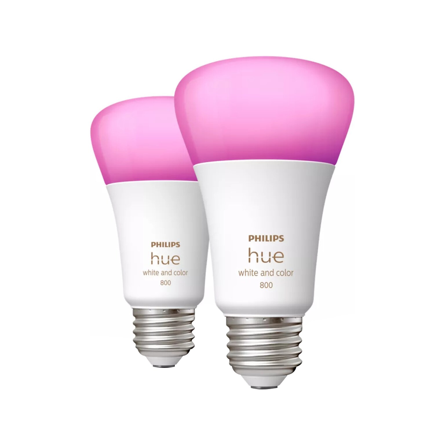 Philips Hue 60W Equivalent A19 LED Smart Light Bulb, Warm White, 2/Pack  (548610)