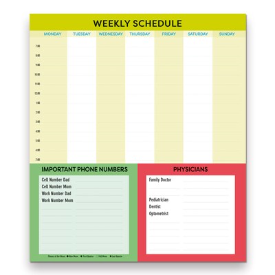 2024-2025 Blueline Fridgeplanner 14" x 13.5" Academic Monthly Magnet Calendar (C174110A)