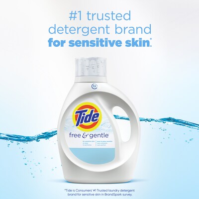 Tide Free & Gentle HE Liquid Laundry Detergent, 64 Loads, 84 oz. (12144)