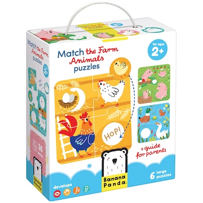 Banana Panda Match the Farm Animals Puzzles, Age 2+ (BPN49168)