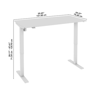 Bush Business Furniture Move 40 Series 60"W Electric Adjustable Standing Desk, Hansen Cherry (M4S6030HCWK)