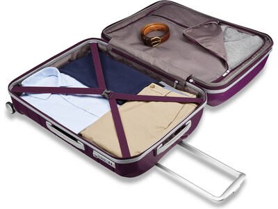 Samsonite Freeform 27.95" Hardside Suitcase, 4-Wheeled Spinner, TSA Checkpoint Friendly, Amethyst Purple (78256-B170)