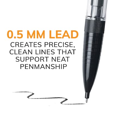 BIC Xtra Precision Mechanical Pencil, 0.5mm, #2 Hard Lead, 2 Dozen (MPLMFP241-BLK)