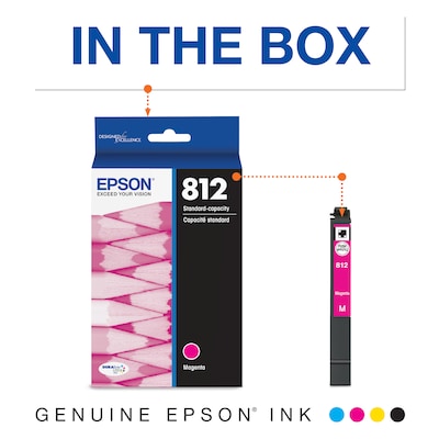 Epson T812 Magenta Standard Yield Ink Cartridge (T812320-S)